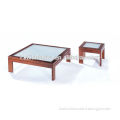 M-117 classic style suqare solid wood with glass green certification customized square office tea desk/coffee table